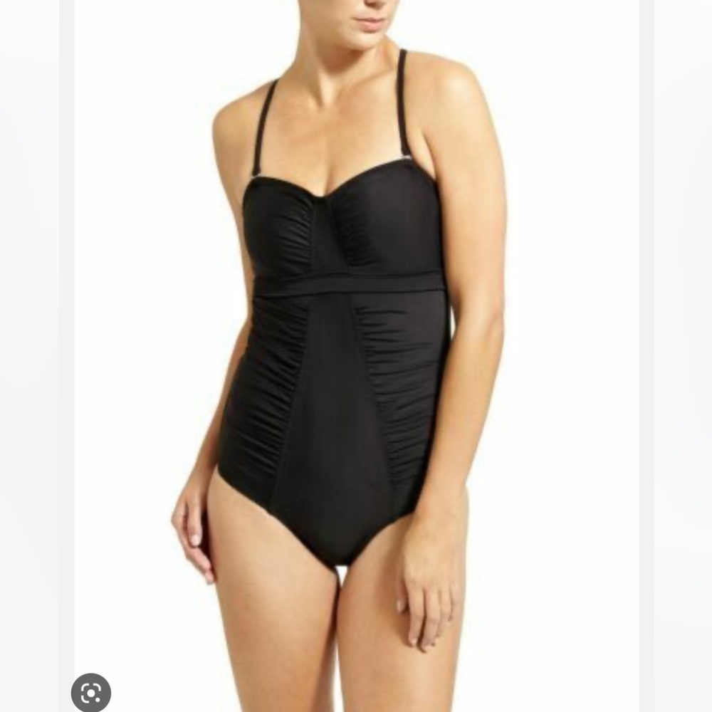 Athleta Waterfall Bandeau One Piece Swimsuit